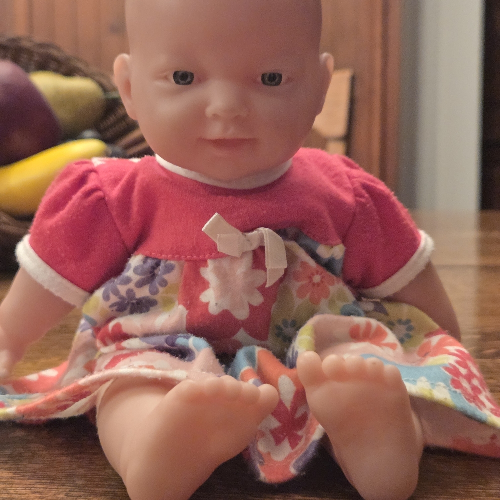 Berenguer jc Toys Blue Eyed Soft 11" Baby Doll w/ Two Dresses